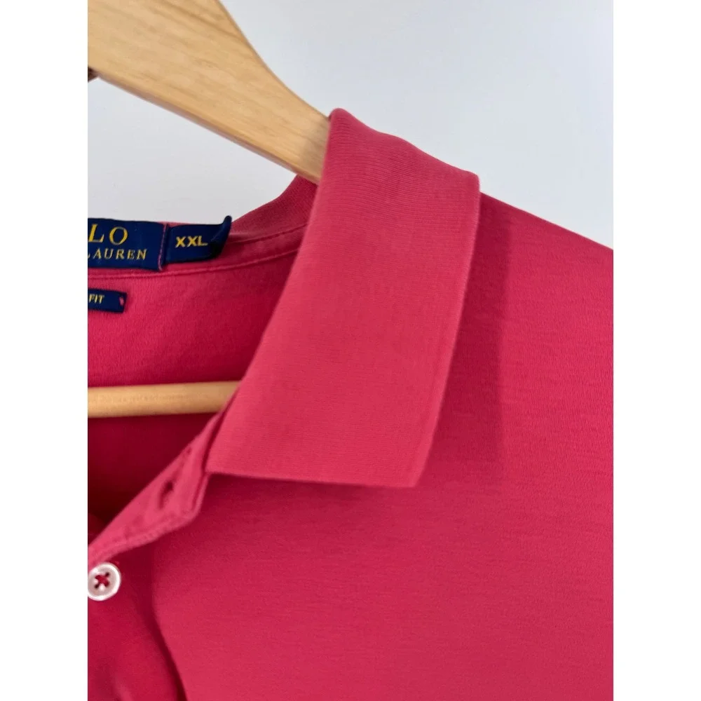 Polo Ralph Lauren‎ Polo Shirt Mens XXL Pink Good Classic Fit Short Sleeve Logo